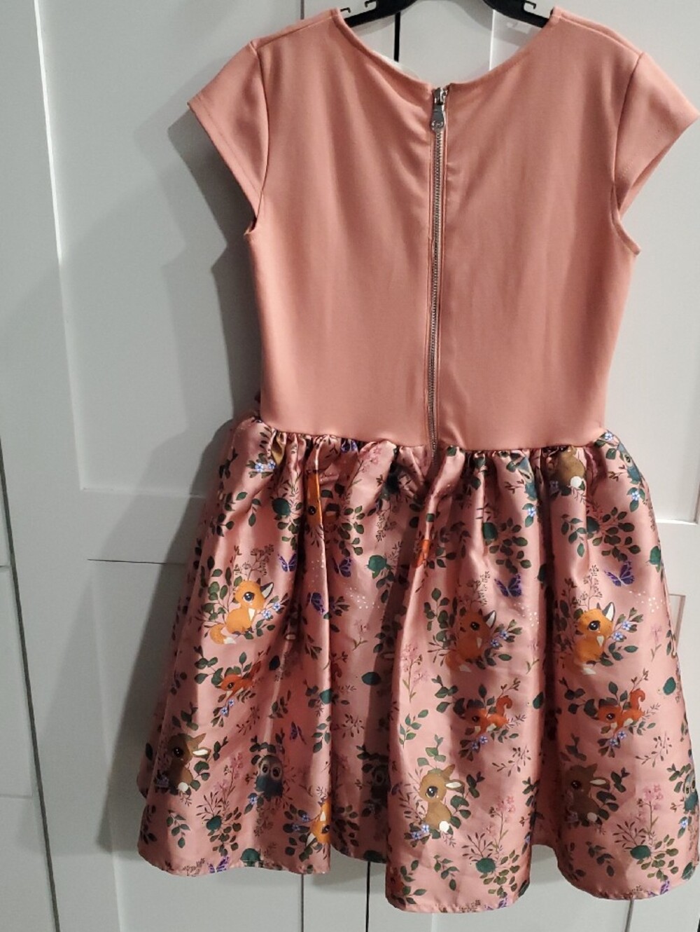 H&M Dusty Pink Floral Bow Party Dress - Picture 11 of 16